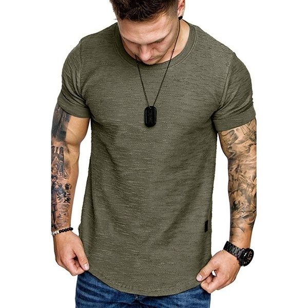 Camiseta de diseño nuevo de 2025, color puro, 100 % algodón, para hombre y mujer, blanca, cuello redondo, holgada, de manga corta, modelo básico, camiseta deportiva para correr._voghion.com