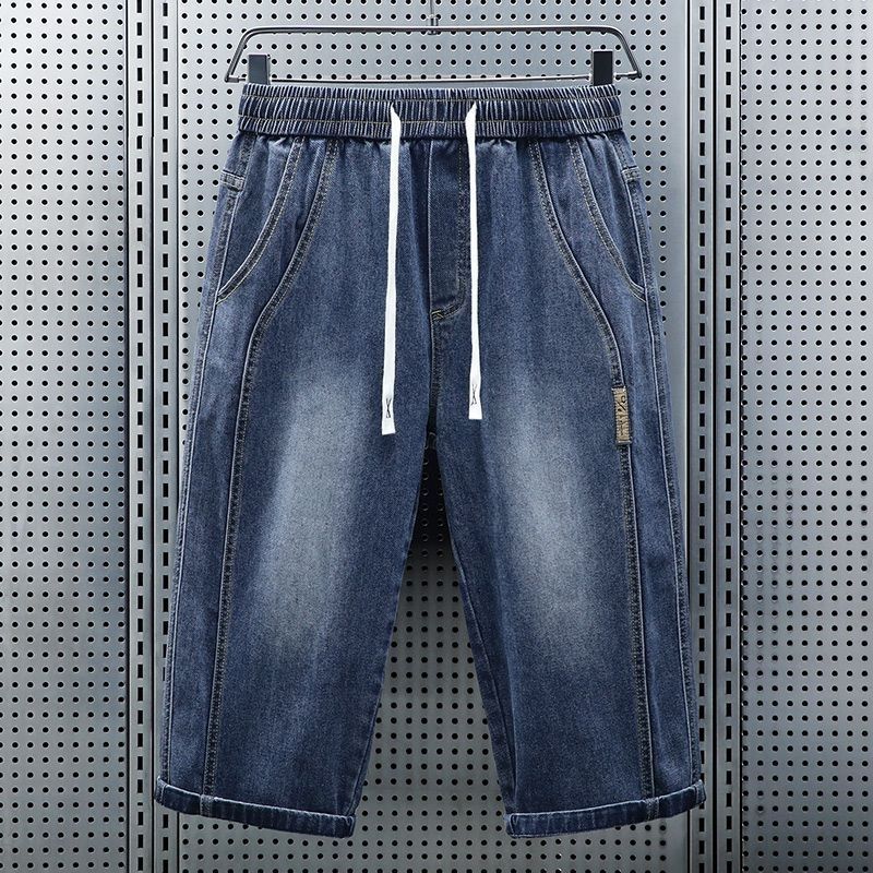 Prodotti Premium Jeans estivi sottili da uomo Pantaloni alla moda versatili leggeri traspiranti casual cropped per uomo_voghion.com