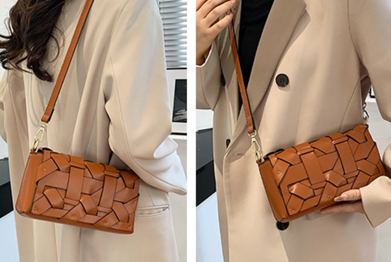 Borsa da donna in tessuto dal design piccolo 2023 Borsa a tracolla alla moda con nuova trama autunno/inverno 2023 Borsa a tracolla personalizzata_voghion.com