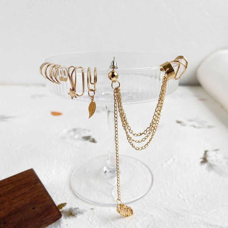 European and American cross border personality creative simple temperament fashion earrings bow ear hook no ear piercing ear clip set_voghion.com