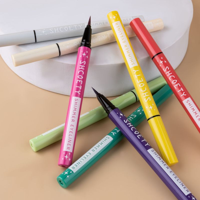 Lidschatten & Liner-Kombinationsfarbe Perlglanz-Eyeliner-Set Perlglanz-Eyeliner mit feinem Glitzer Flüssige Gesichtsfarbe Wasserfest und schweißfest_voghion.com