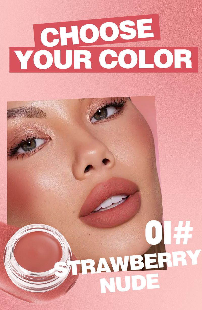 HANDAIYAN Matte Lip Mud, langdurig en waterdicht, voor twee doeleinden geschikt, voor lippen en wangen, fluweelzachte textuur voor een soepele applicatie_voghion.com