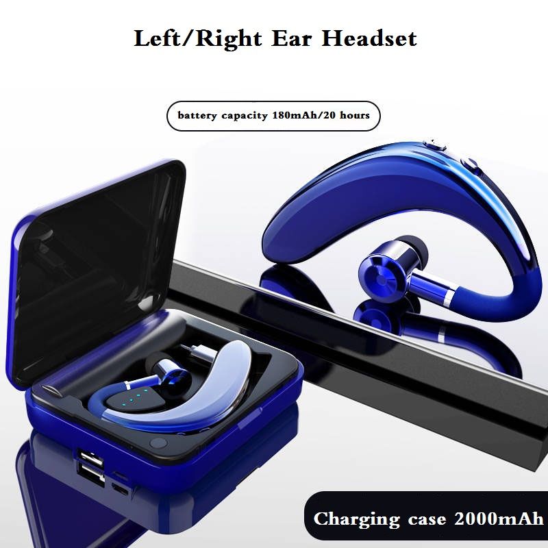 Driver de carregamento rápido Bluetooth fone de ouvido sem fio fone de ouvido viva-voz fone de ouvido com microfone HD para telefone iPhone Xiaomi Samsung_voghion.com