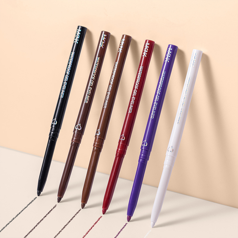 Eyeliner Gel Matita opaca Bianco Nero Marrone Impermeabile Duraturo Non sbavato Penna eyeliner baco da seta sdraiata a prova di sudore_voghion.com