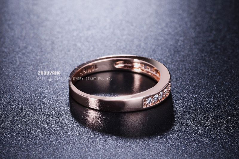 2025 Moudestil ZOYANG Damen Hochzäitsring Klassesche Kubuszirkonia Roségold, R062_voghion.com
