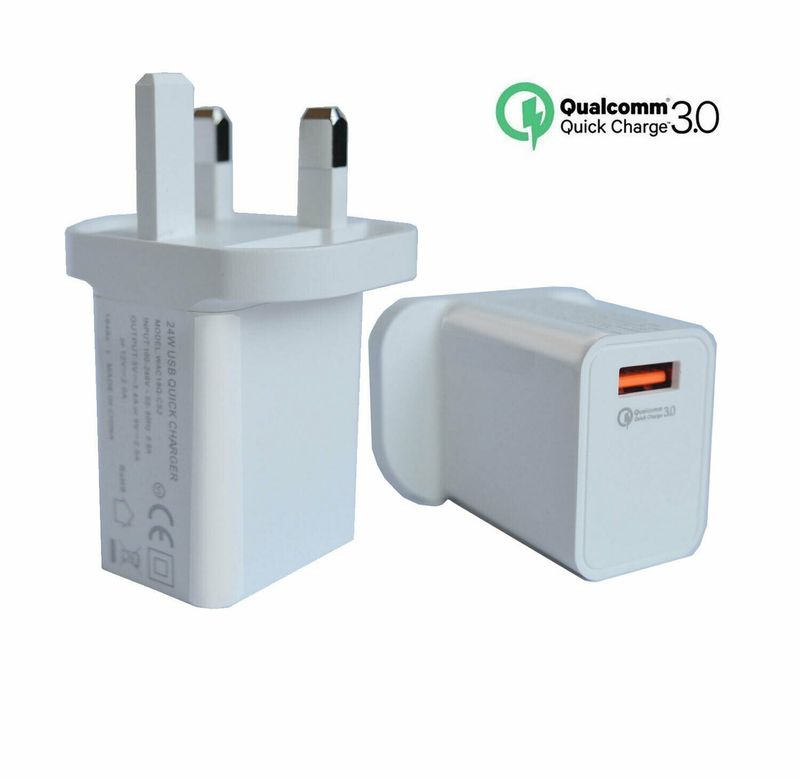 Quick Charge 3.0 USB Handy Wand Home Reise AC Schnellladegerät Adapter UK_voghion.com