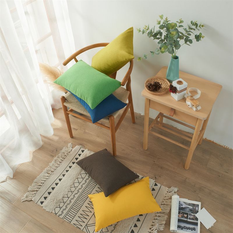 Waterproof Cushion Cover Outdoor Solid Color Pillowcase Soft Polyster Pillow Cover For Couch Sofa Living Room_voghion.com