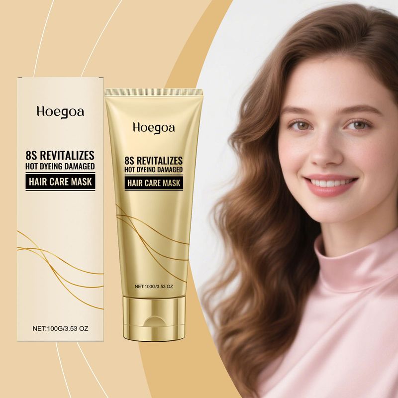 Maschera per capelli Hoegoa Fluffy Smooth Refreshing Nourishing Non-grassa, leggera e lucente_voghion.com