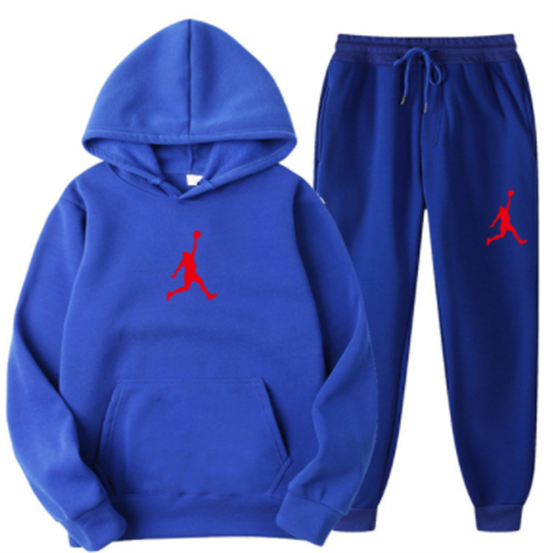N S Autunno Inverno Stampa Tuta sportiva casual Felpa con cappuccio Set da due pezzi_voghion.com