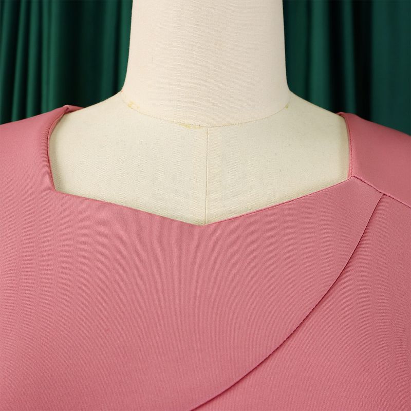 Women's Clothing fashion temperament elegant ruffled solid color hip wrapped _voghion.com