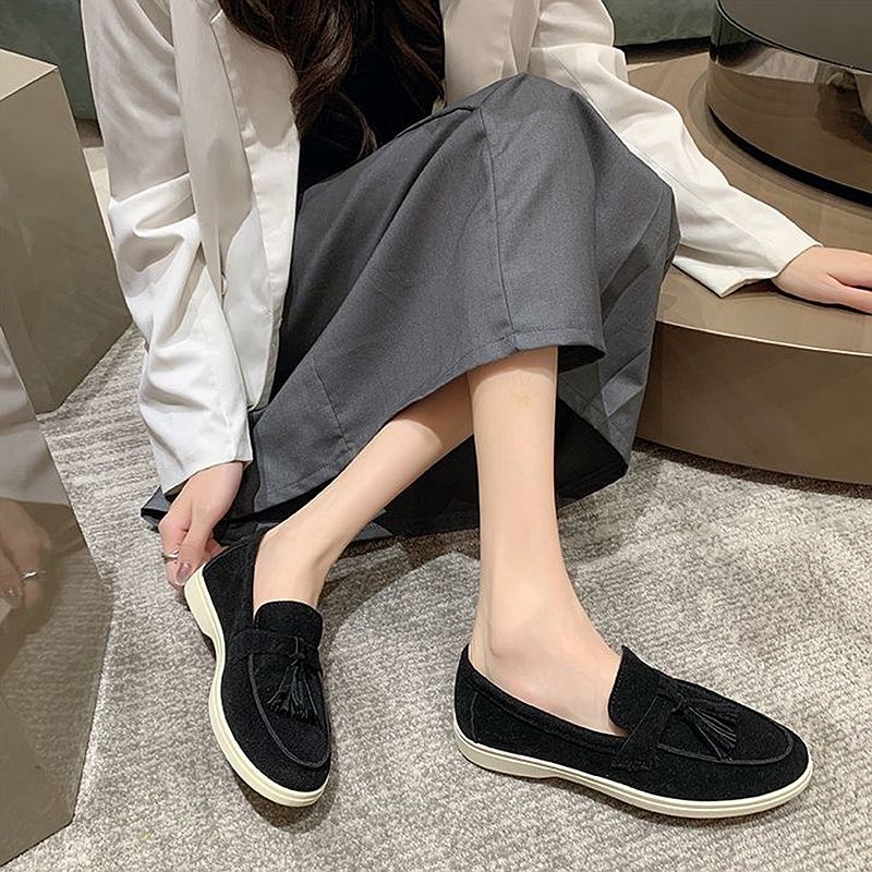 SHLIANG New Suede Driving Shoes Leather Women Casual Shoes Brand Design Soft Women Loafers Moccasins Slip On Leisure Walking Shoes Y0271_voghion.com