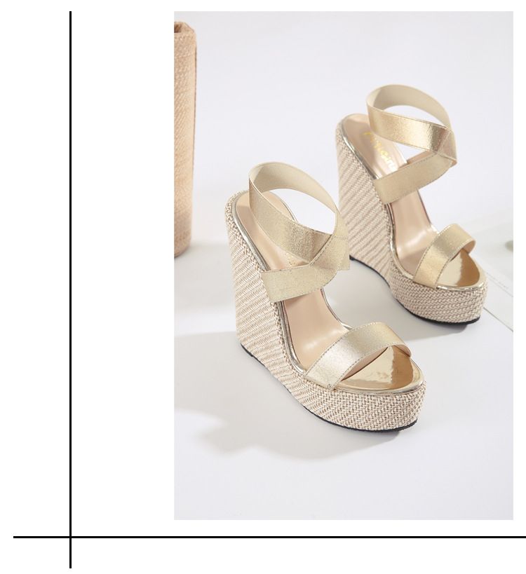 Sandali con zeppa in corda da donna, semplici e comodi, disponibili_voghion.com