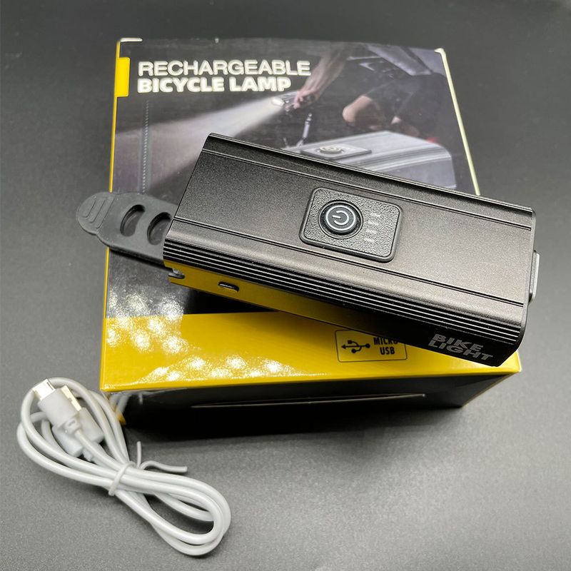 Dual T6 Starkes Licht Große Reichweite Mit Elektrischer Anzeige Outdoor-Reitlicht Große Kapazität Fahrrad USB-Ladescheinwerfer_voghion.com