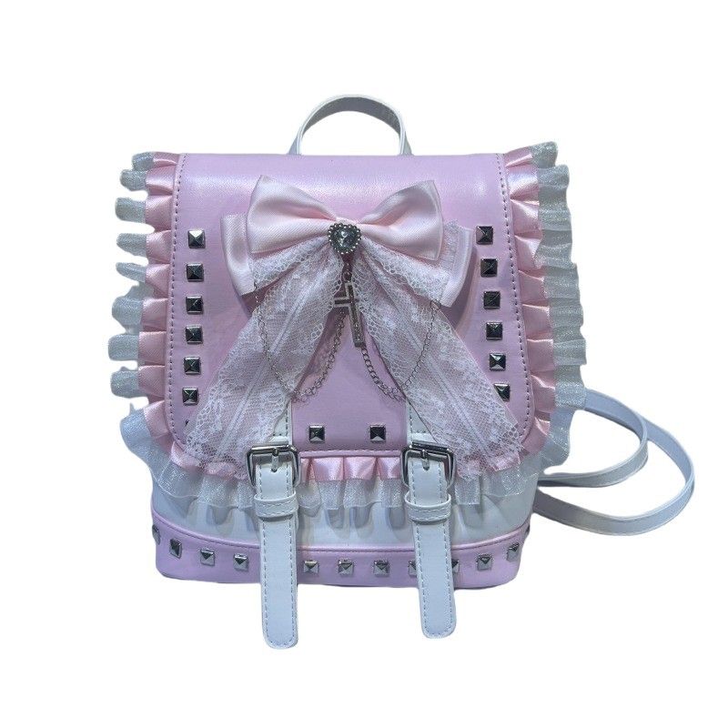 Zaino da viaggio casual con fiocco in pizzo, moda multifunzionale, primavera estate 2025, da donna, moda, cento nicchie personalizzate giornaliere_voghion.com