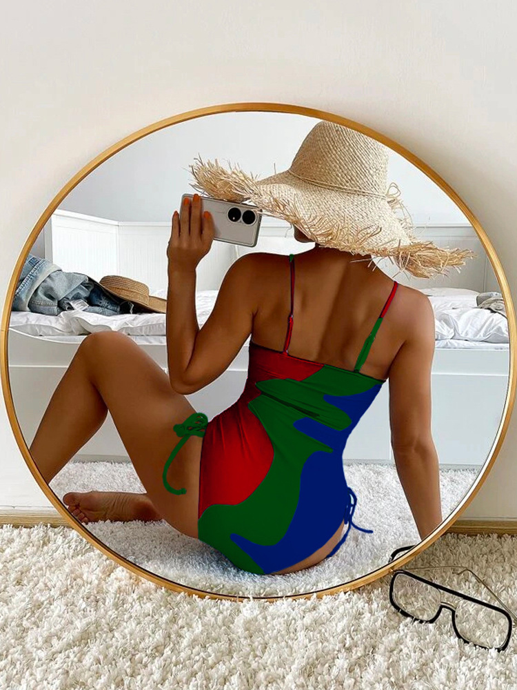 Maillot de bain une pièce sexy à lacets pour femme, nouveauté 2025_voghion.com