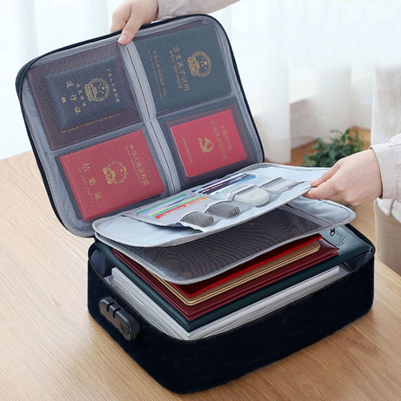 Sac de rangement pour documents, classeur, billet, carte de crédit, certificat, sac à main, organisateur de bureau à domicile, accessoires, fournitures_voghion.com
