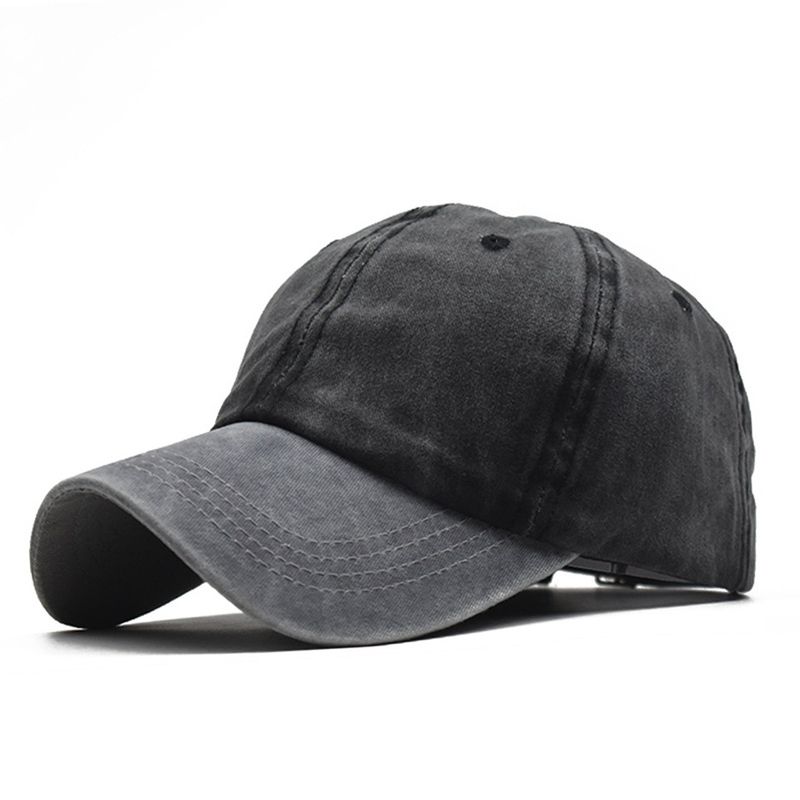 Gorra de béisbol de algodón puro lavado de color sólido para adultos y niños, gorra de béisbol con parches para hombres_voghion.com