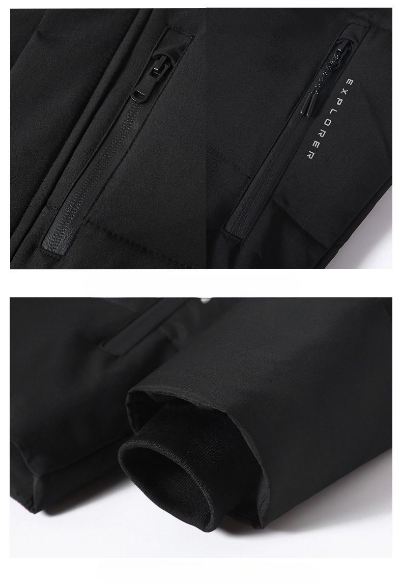 Nuova giacca invernale corta con cappuccio da uomo per uomini di mezza età e anziani_voghion.com