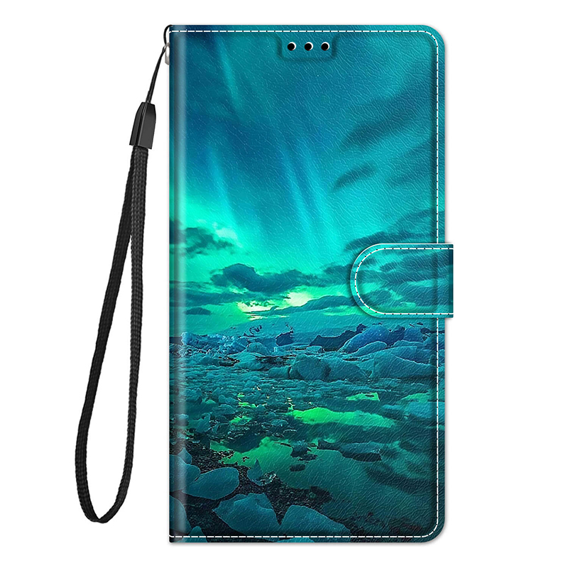 Capa tipo carteira com estampa de borboleta para Samsung Galaxy A05 A05S A15 A25 A35 A55 5G, capa traseira magnética de couro_voghion.com