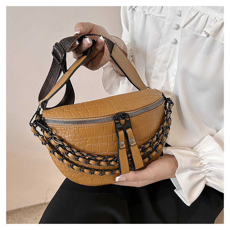 Borsa a tracolla Borsa a tracolla da donna Borsa a tracolla con catena e tracolla larga Borsa Bungee Dee_voghion.com