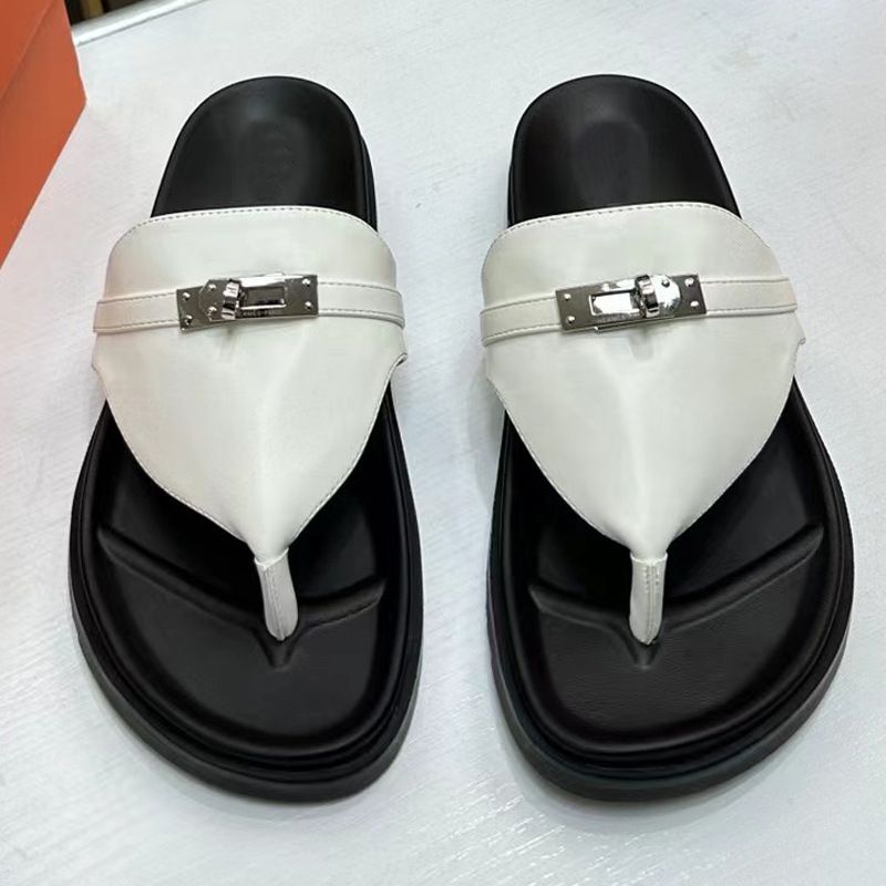 High Version Kelly Buckle Onkel Flip-Flops Damen 2025 Sommer Zehensteg Casual Vielseitige Sandalen_voghion.com