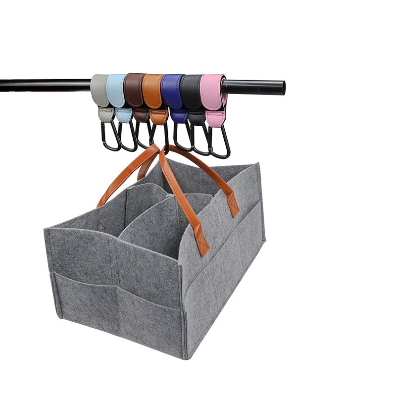 1/2pcs PU Leather Baby Bag Stroller Hook Pram Rotate 360 Degree Rotatable Cart Organizer Pram Hook Crochet Stroller Accessories_voghion.com