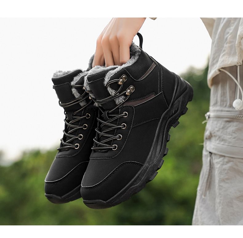 Winterschuhe aus Baumwolle, warme Herren-Schneestiefel, Outdoor-Wander- und Bergsteigerschuhe, kältebeständige Winterstiefel_voghion.com