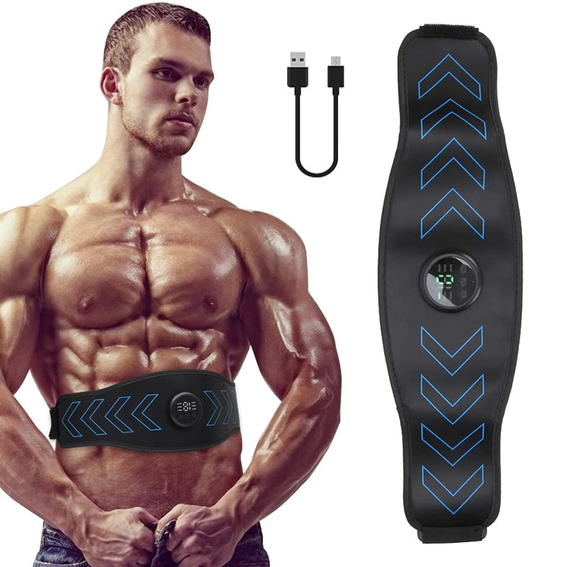 Cinto de condicionamento neutro EMS, dispositivo Fiess doméstico, carregador USB, corpo saliente, perda de peso abdominal_voghion.com