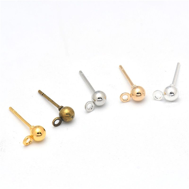 Orecchini Jin Kang Nai Xin, perline, 3/4/5 mm, anello 1,5 mm, 50 pezzi_voghion.com