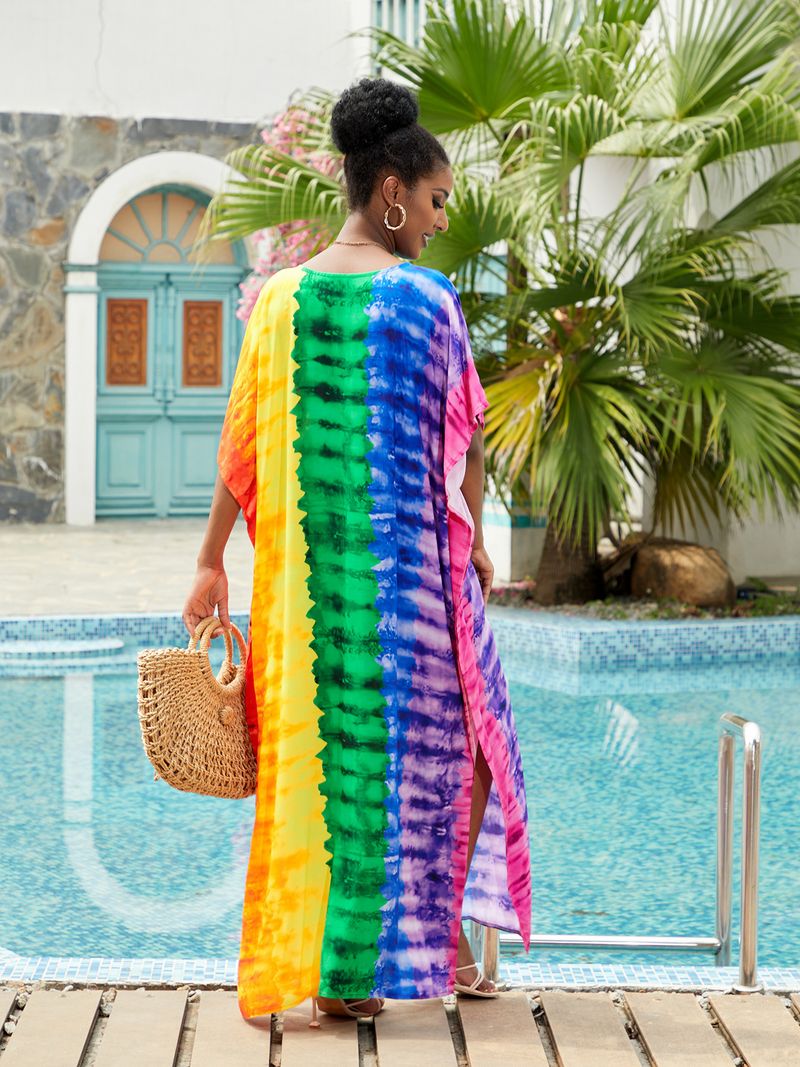 Boho Chic Cotton Beach Cover-Up – Loose Robe Style Swimsuit Outerwear For Vacation & Poolside Relaxation_voghion.com