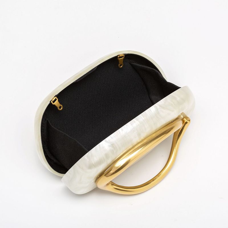Borse da donna Borsa a tracolla singola da donna Nuova borsa a tracolla a forma speciale in acrilico a conchiglia Borsa a pochette per cena di nozze alla moda_voghion.com