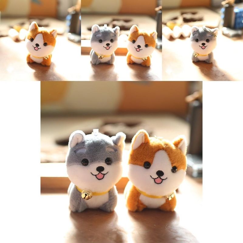 Adorable Plush Keychain Husky Cute Soft Stuffed Dog Charm Doll Bag_voghion.com