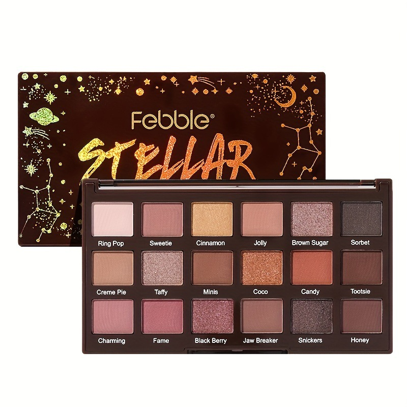 Paleta de brillo mate USHAS18, delineador de ojos, placa de sombra de ojos, color tierra, luz perla femenina_voghion.com