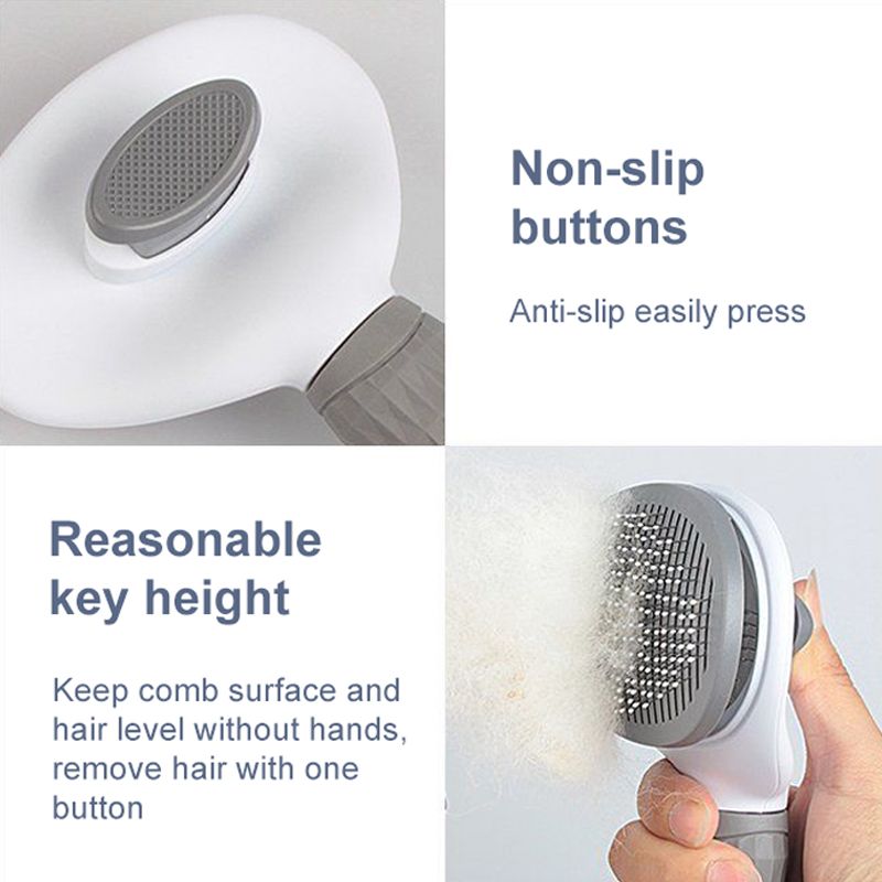 Pet Dog Grooming And Care Cat Brush Stainless Steel Comb For Long Hair Cleaning Pets Dogs Accessories_voghion.com
