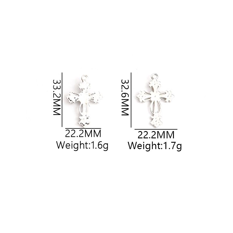 Anhänger aus Legierung mit eingelegter Perle im gotischen Stil, religiöser Anhänger zum Selbermachen von Schmuckzubehör für Armbänder, Halsketten und Ohrringe_voghion.com