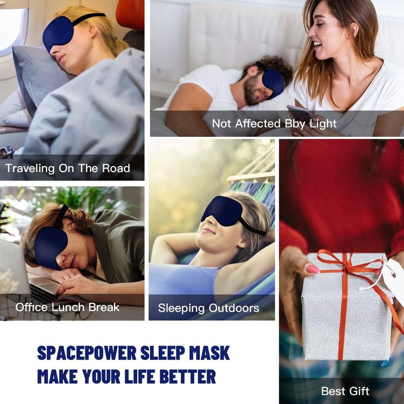 Adjustable Silk-Like Sleep Mask For Women & Men - Soft Satin Eye Cover With Side Sleeper Design (Breathable Light-Blocking & Pressure-Free)_voghion.com
