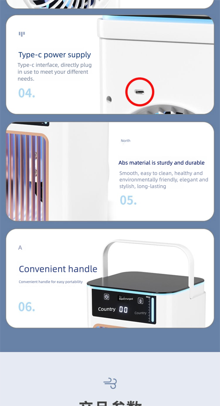 Smart Conditioning Spray Electric Fan Mobile Mini Air Conditioner Household Bedroom Small Cooling Machine_voghion.com