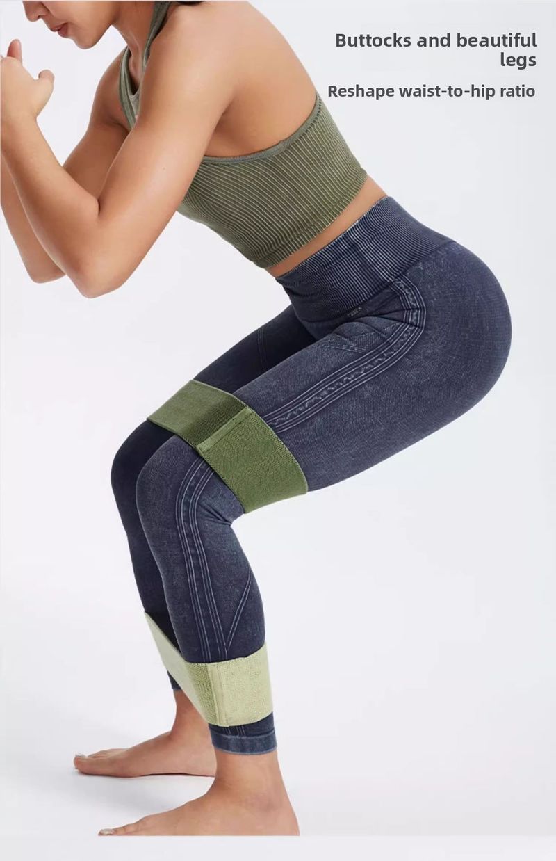 Knitted Elastic Glute Stretch Leg Exercises, Non-Slip Resistance For Strength Training, Fitness Yoga Hip Band_voghion.com