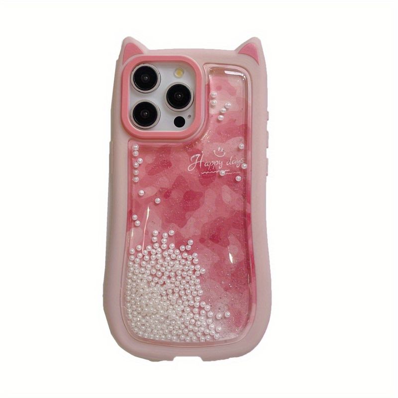 Cat Ear Quicksand Gradient Pink And Green Haze_voghion.com