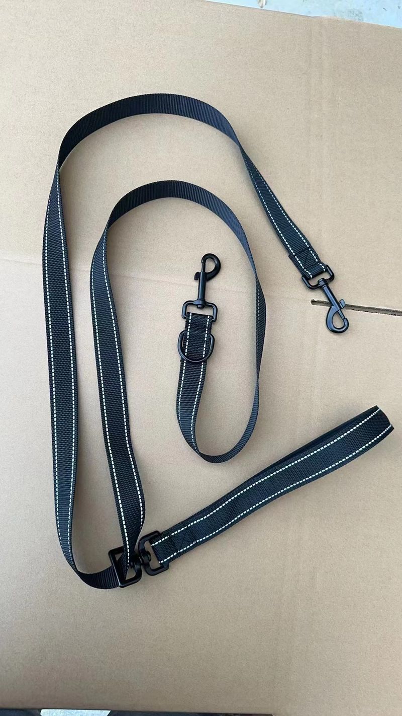 No Pull Anti-Pull Dog Lead, No Tangle Double Lead For Anti-Pull Harness, Reflective Dog Lead For Training And Walking For Large Medium Dogs (Black)_voghion.com