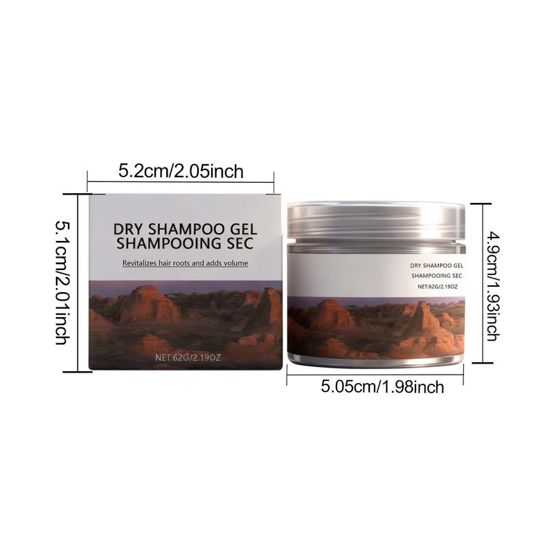 No-Wash Dry Shampoo Gel Natural Volumizing Fluffy Unisex Refreshing Non-Sticky Glossy Hair_voghion.com