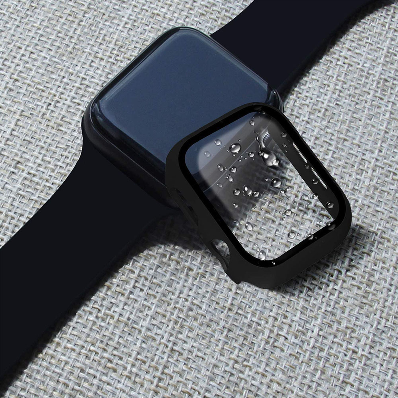 Glas + matte Uhrenabdeckung für Apple Watch-Gehäuse 45 mm 41 mm 44 mm 40 mm 42 mm 38 mm Stoßstange + Displayschutzfolie für Iwatch SE 8 7 6 5 4 3 2 1_voghion.com