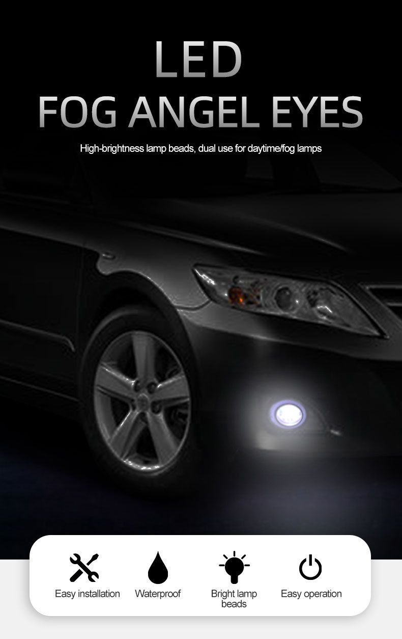 kuuma myynti LED enkelisumuvalo RGB kaukosäädin etusumuvalo 3,0/3,5 tuuman cob demon angel eye_voghion.com
