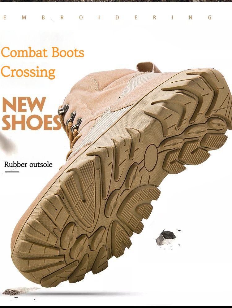 Herrenschuhe Outdoor-Arbeitsstiefel Wanderstiefel Herbst und Winter High-Top Verschleißfeste rutschfeste Wander-Langlaufsportschuhe_voghion.com