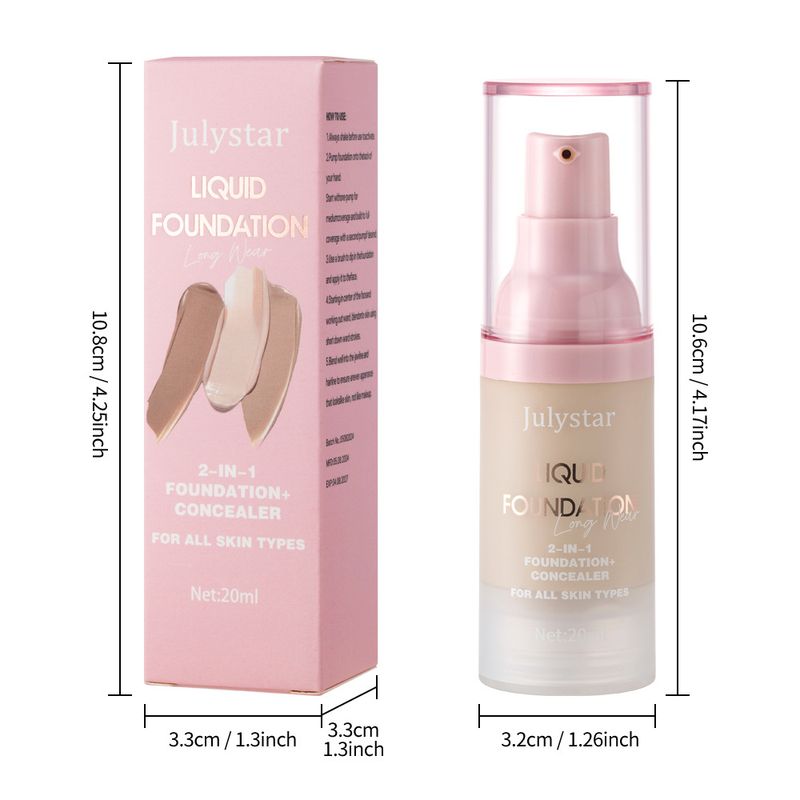 Face Foundation Liquid Foundation Conceals Concealers For A Long Time Without Makeup Removal, Moisturizing And Hydrating Vacuum Foundation, Popular_voghion.com