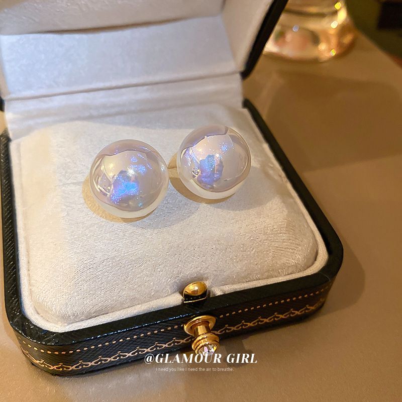 Orecchini pendenti a forma di cuore con perle in argento coreano 2025, nuovi, alla moda, eleganti e semplici, per le donne_voghion.com