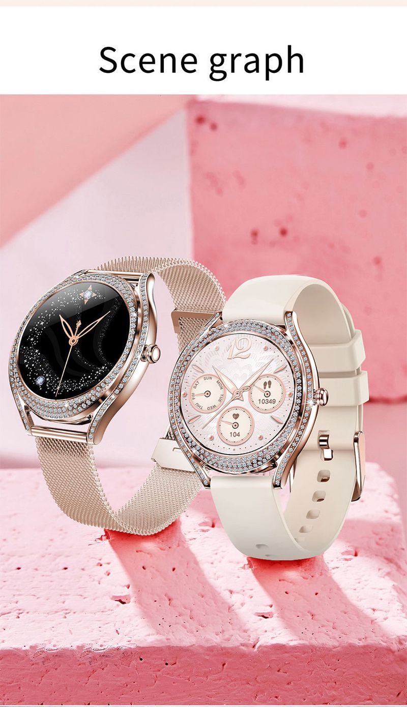 Smart Fashion Watch For Women Heart Rate Sleep Monitoring Multi Function Waterproof Pedometer Sports Watch_voghion.com