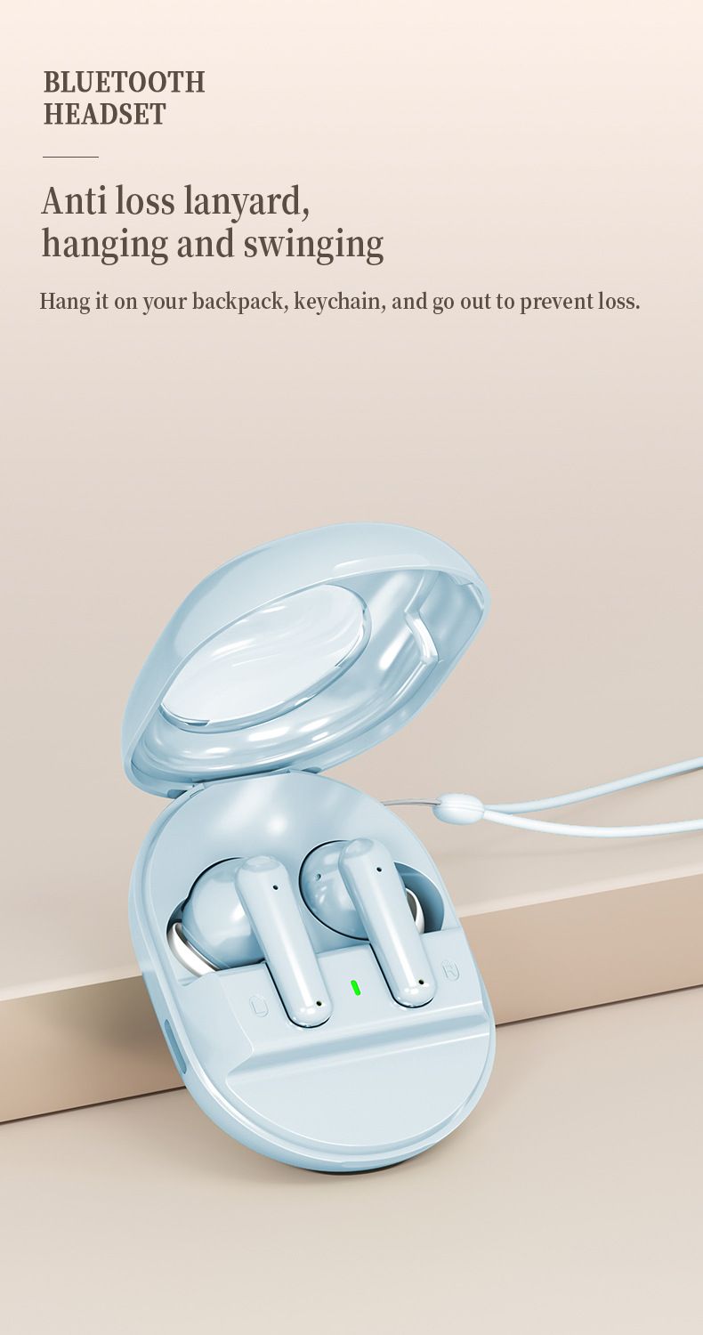 S195 Wireless Space Capsule Transparent Long-lasting Bluetooth 5.3 In-ear Headset_voghion.com