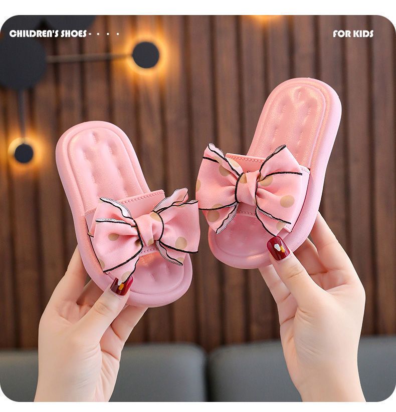 Sommer kinder hausschuhe prinzessin stil perle mädchen coole hausschuhe weichen boden außen atmungs kleine mädchen ein-wort hausschuhe_voghion.com