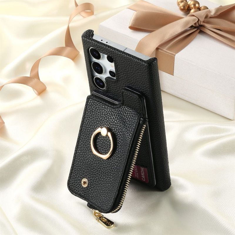 Telefon Kılıfı Samsung Galaxy S23 FE S25 S24 Plus S22 S21 Ultra A15 A25 A35 A55 A05 A06 A16 A36 Cüzdan Kart Yuvası Deri Kılıf_voghion.com